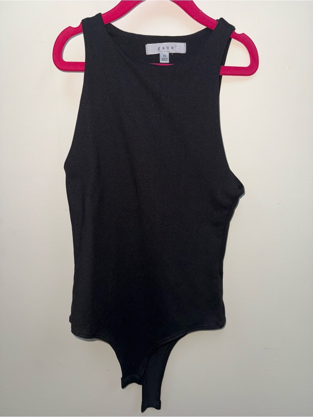 gaze Black Ribbed Sleeveless Bodysuit